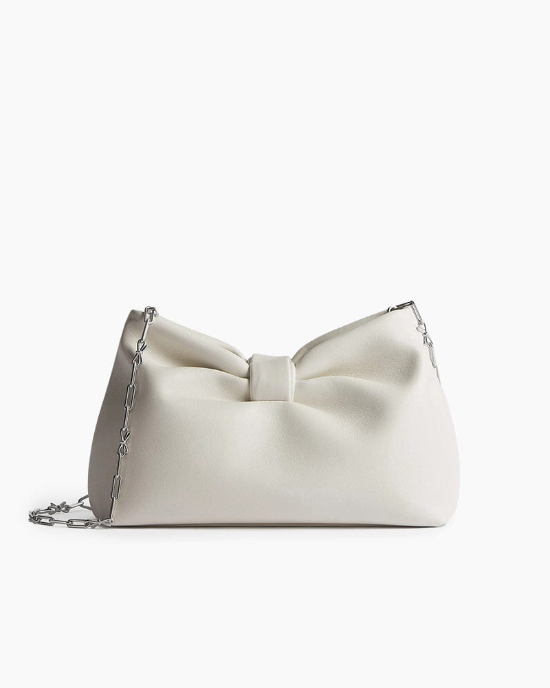 Women's Romantic Date Rose Pink Genuine Leather Bow Bag