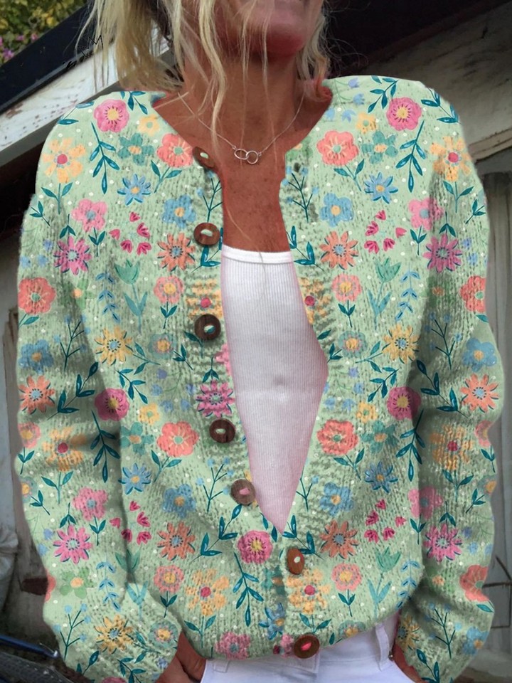 Summer Field Floral Cardigan — alternate view