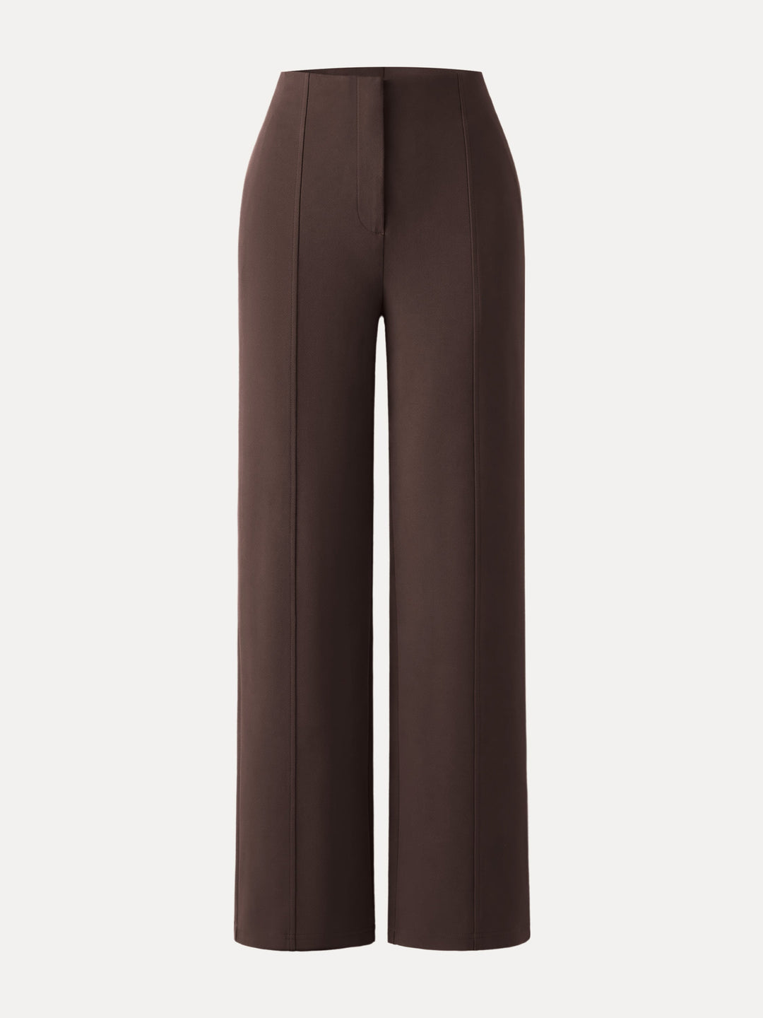 Ponte High-Rise Straight-Leg Pants with Pockets