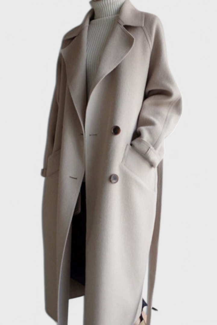 Clara structured coat back view full length