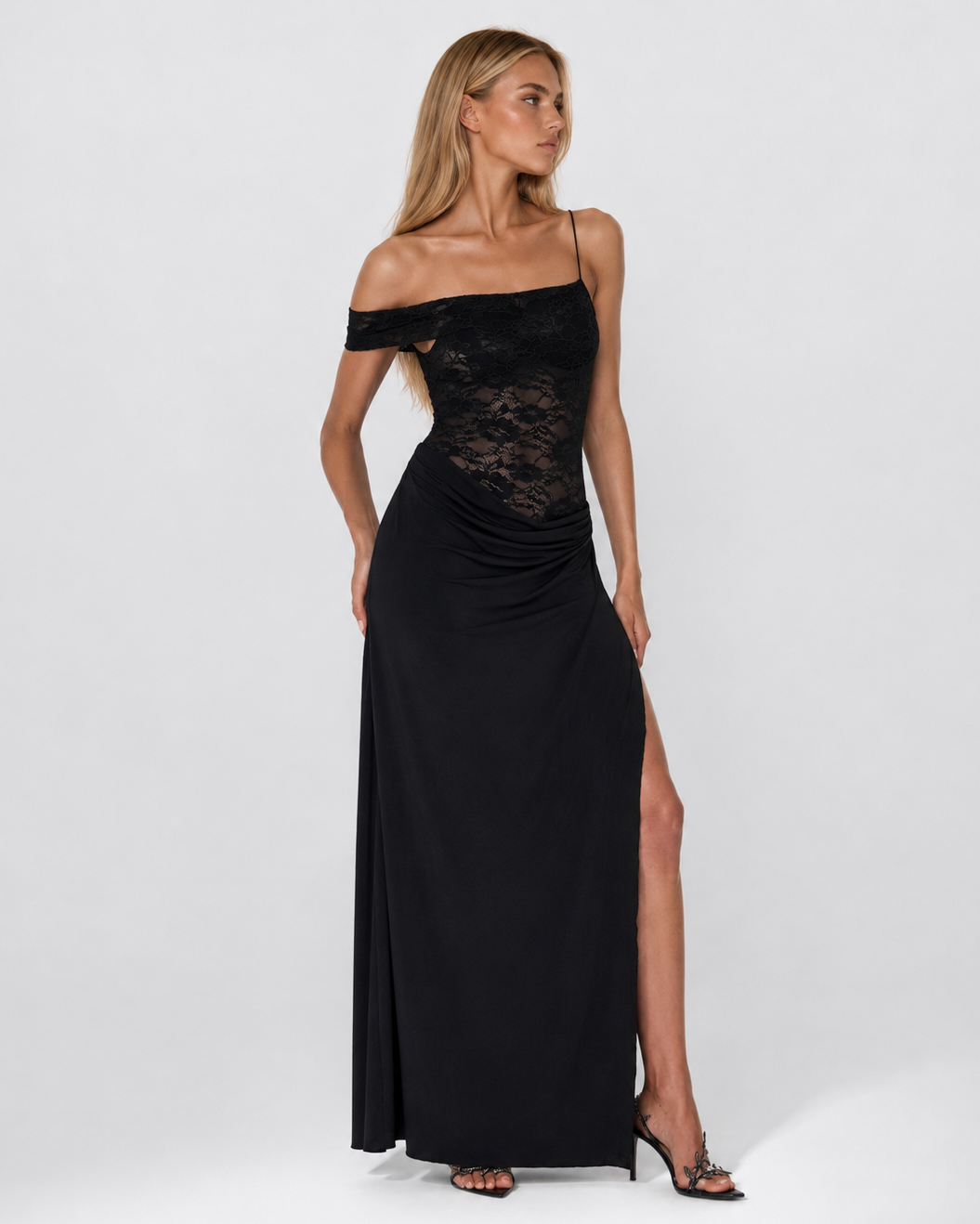 Luna Muse Maxi Dress - women's maxi dress, skirt detail