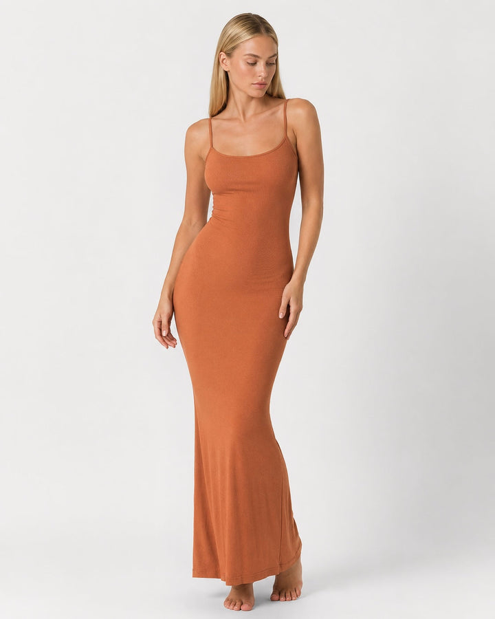 Second Skin Maxi Dress - women's maxi dress, flat lay