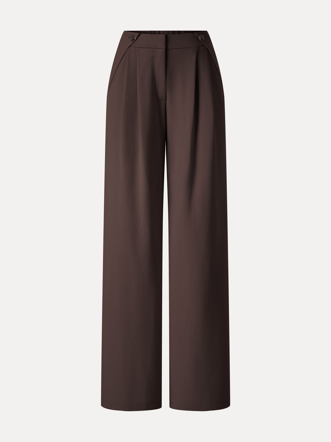 Ponte High-Rise Wide-Leg Gusset Pants with Pockets