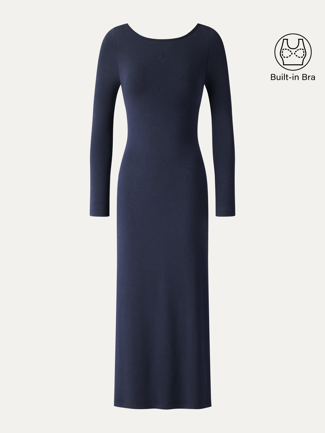 ProWarm Boatneck Open-Back Midi Built-In Bra Dress 2.0