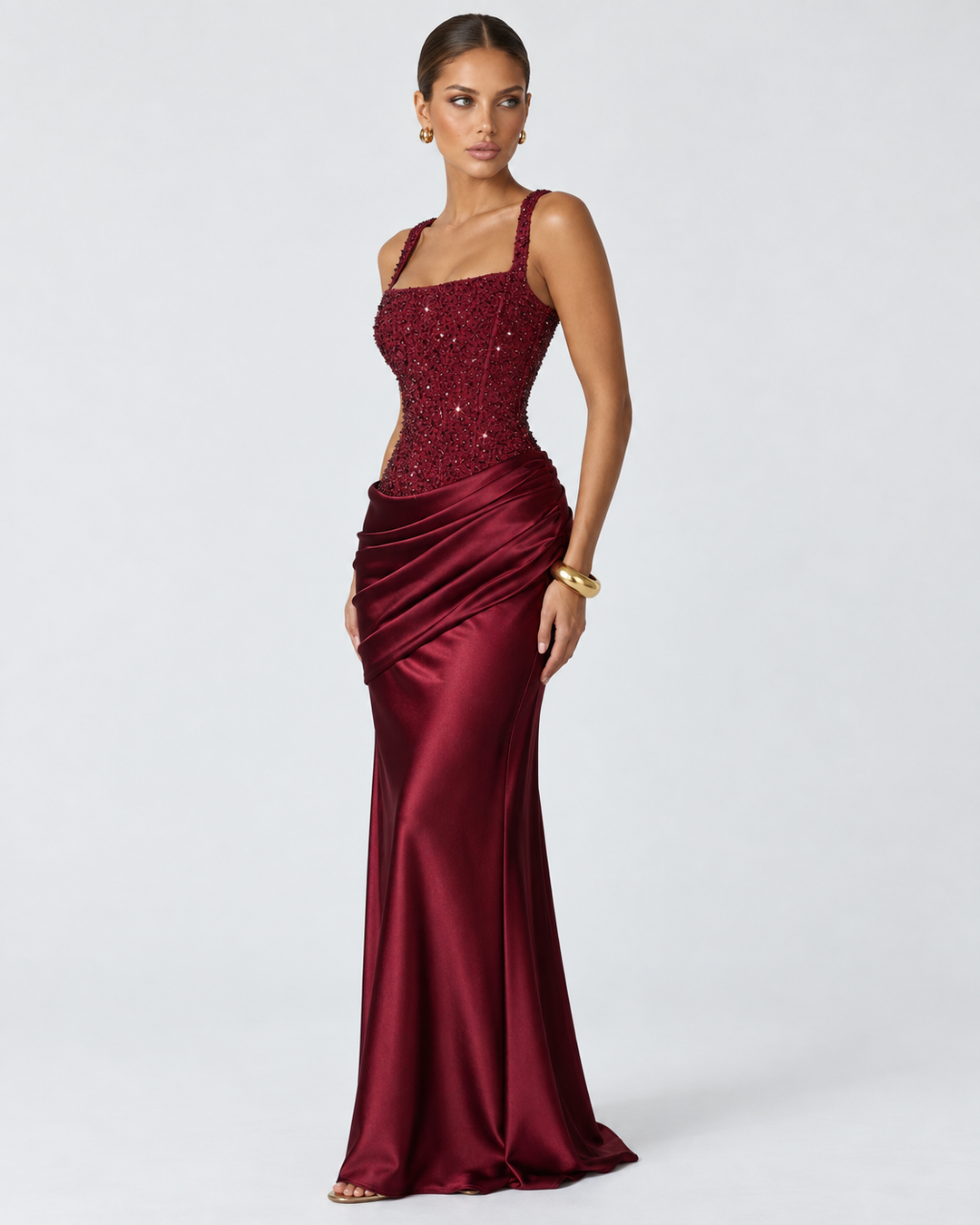 Private Invite Maxi Dress - women's maxi dress, waist detail