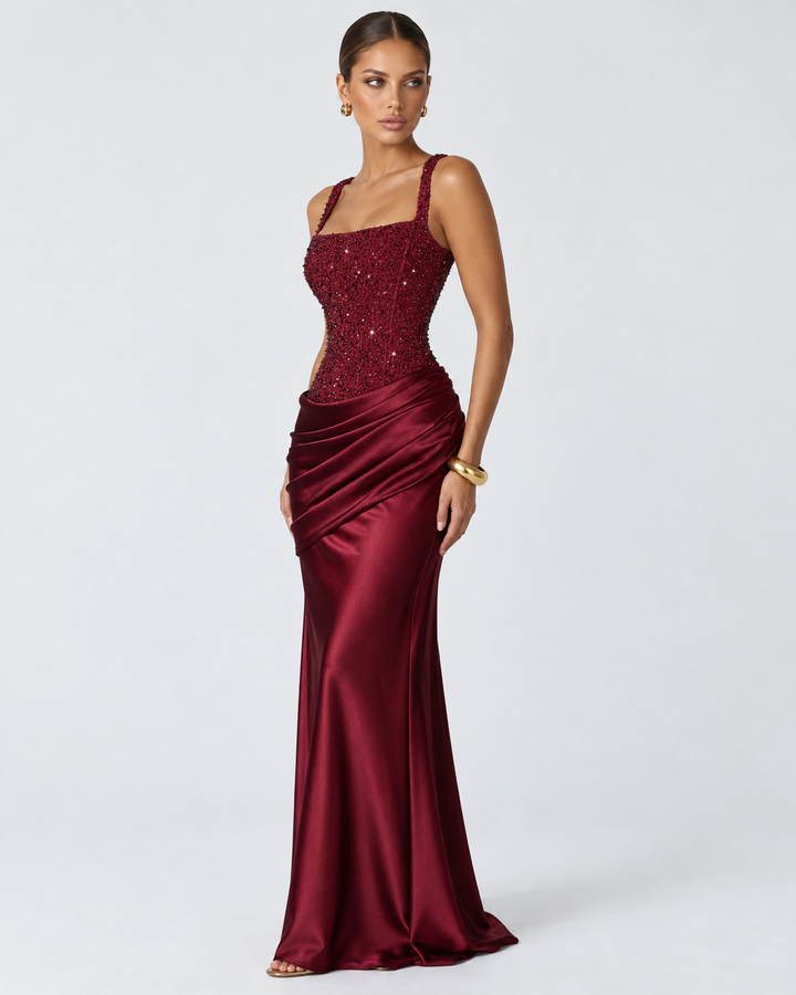 Private Invite Maxi Dress - women's maxi dress, waist detail