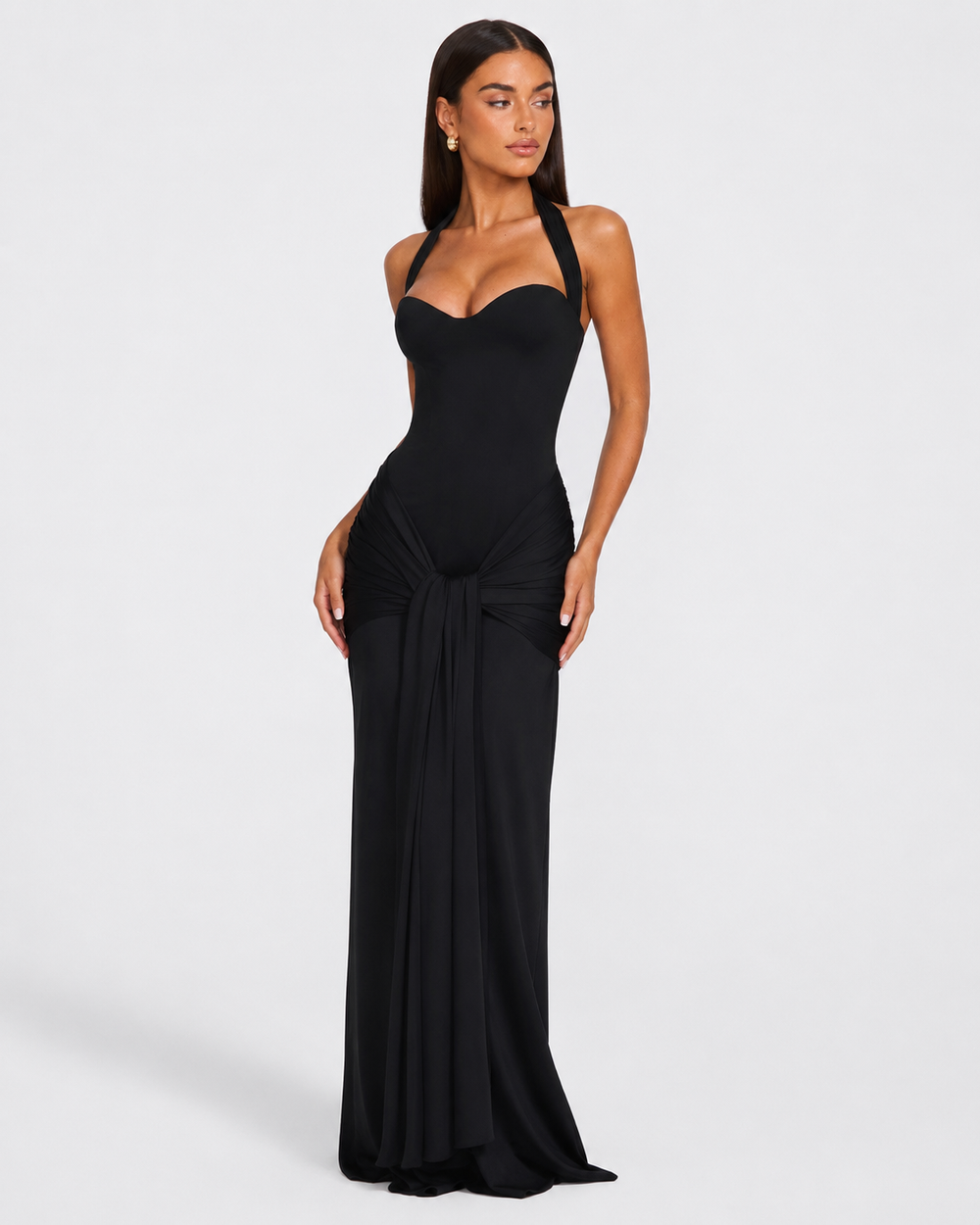 Midnight Hour Maxi Dress sweetheart neckline detail