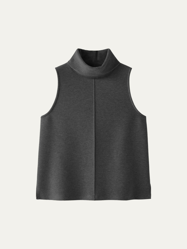 Turtle Neck Split Hem Top