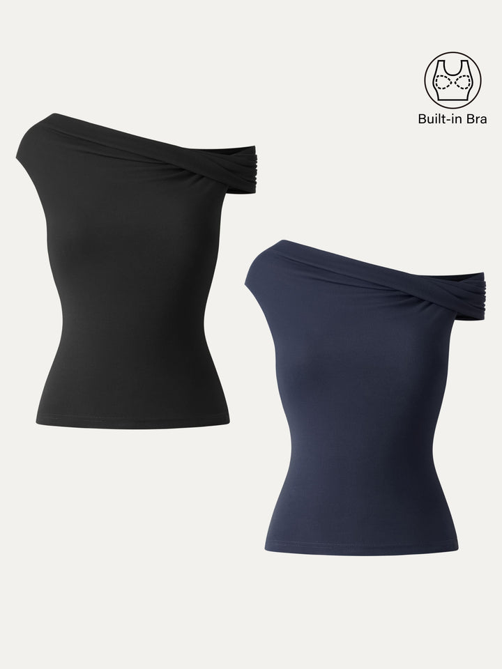 Multi-wear Versatile Necklines Built-In Bra Top 2.0