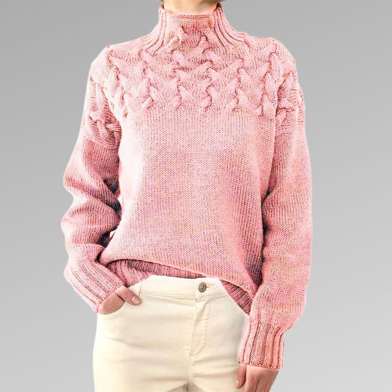 Madison Elegant High Neck Sweater — product view