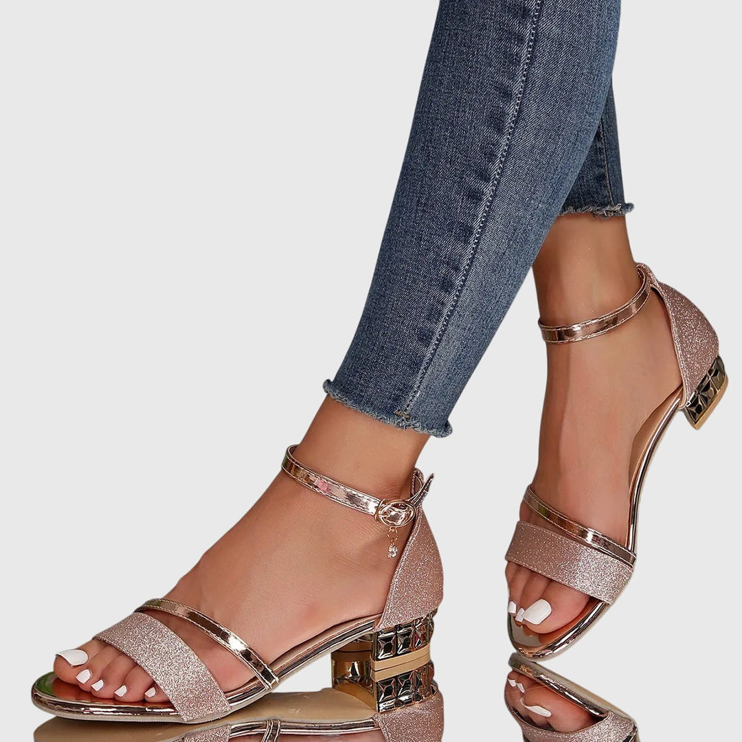 Alison Orthopedic Heeled Sandals — close-up detail
