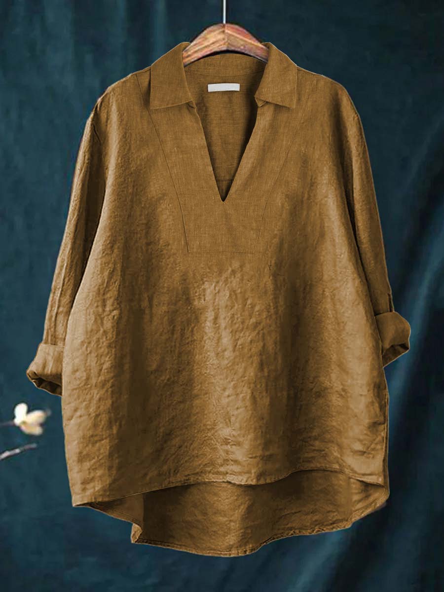 Maria Art Print Blouse — front view