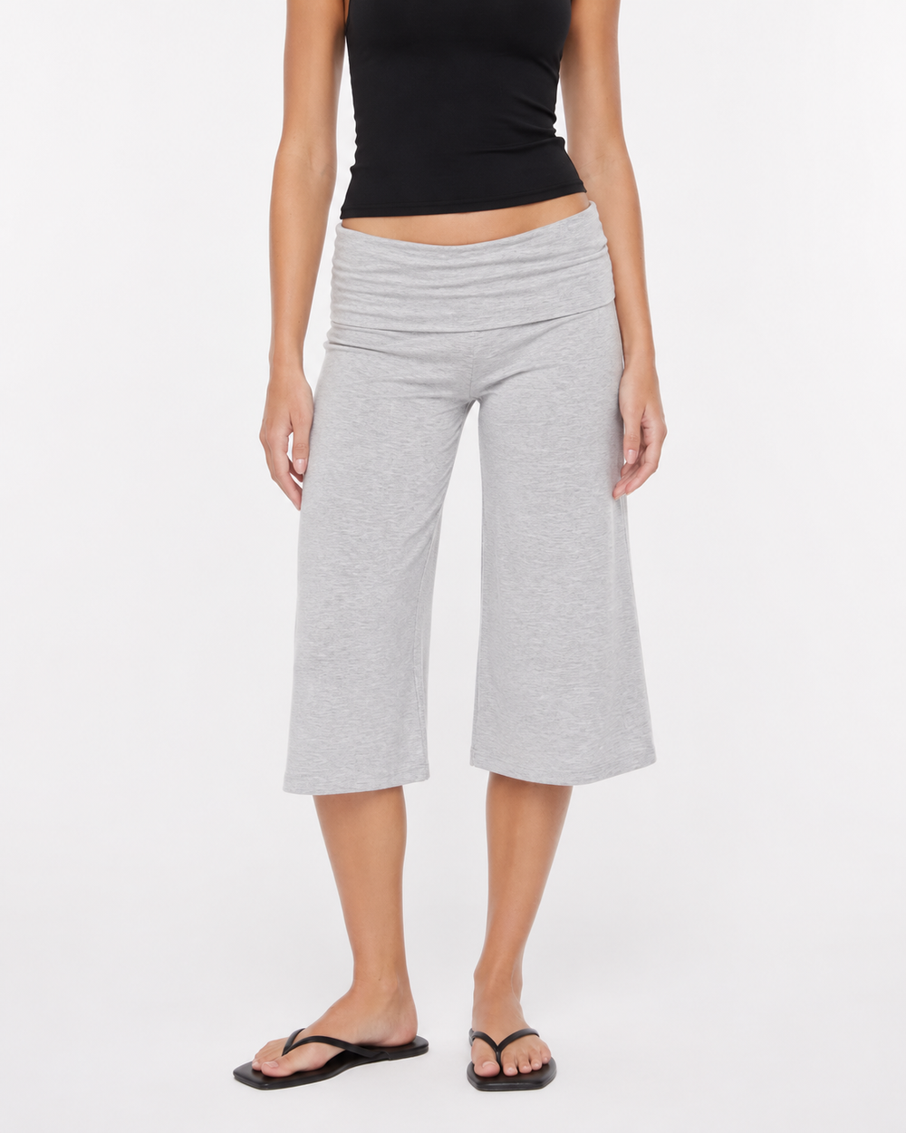 Foldover Capri Pants — women's bottoms, back view