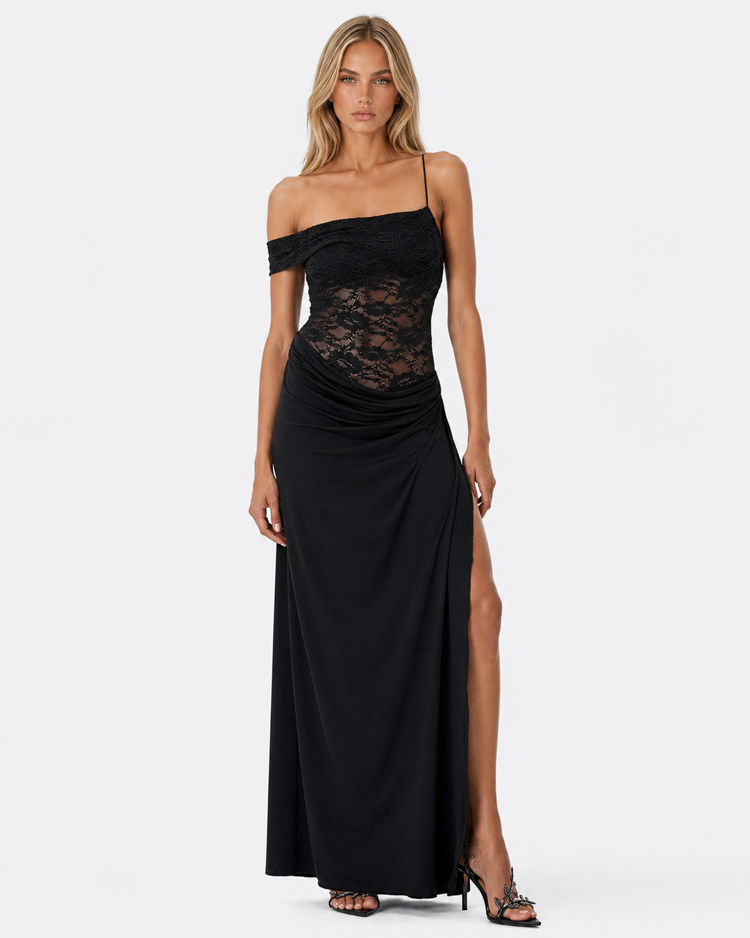 Luna Muse Maxi Dress - women's maxi dress, waist detail