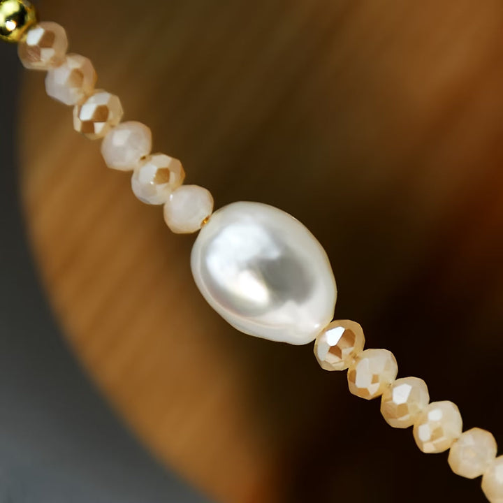Necklace styled with a casual summer outfit