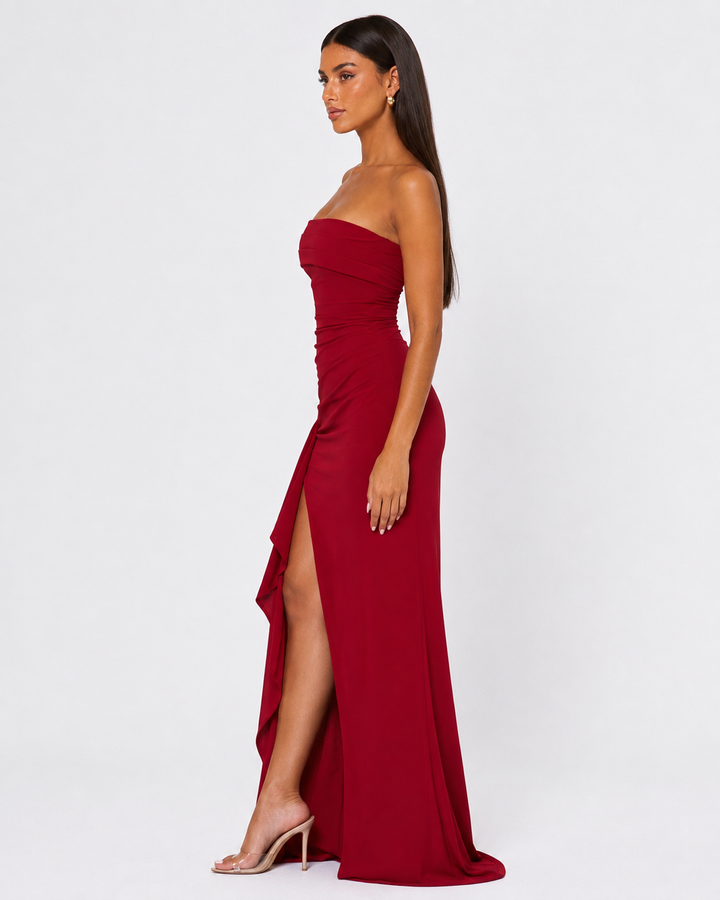After Dark Maxi Dress — women's dress, detail of the stitching and finish