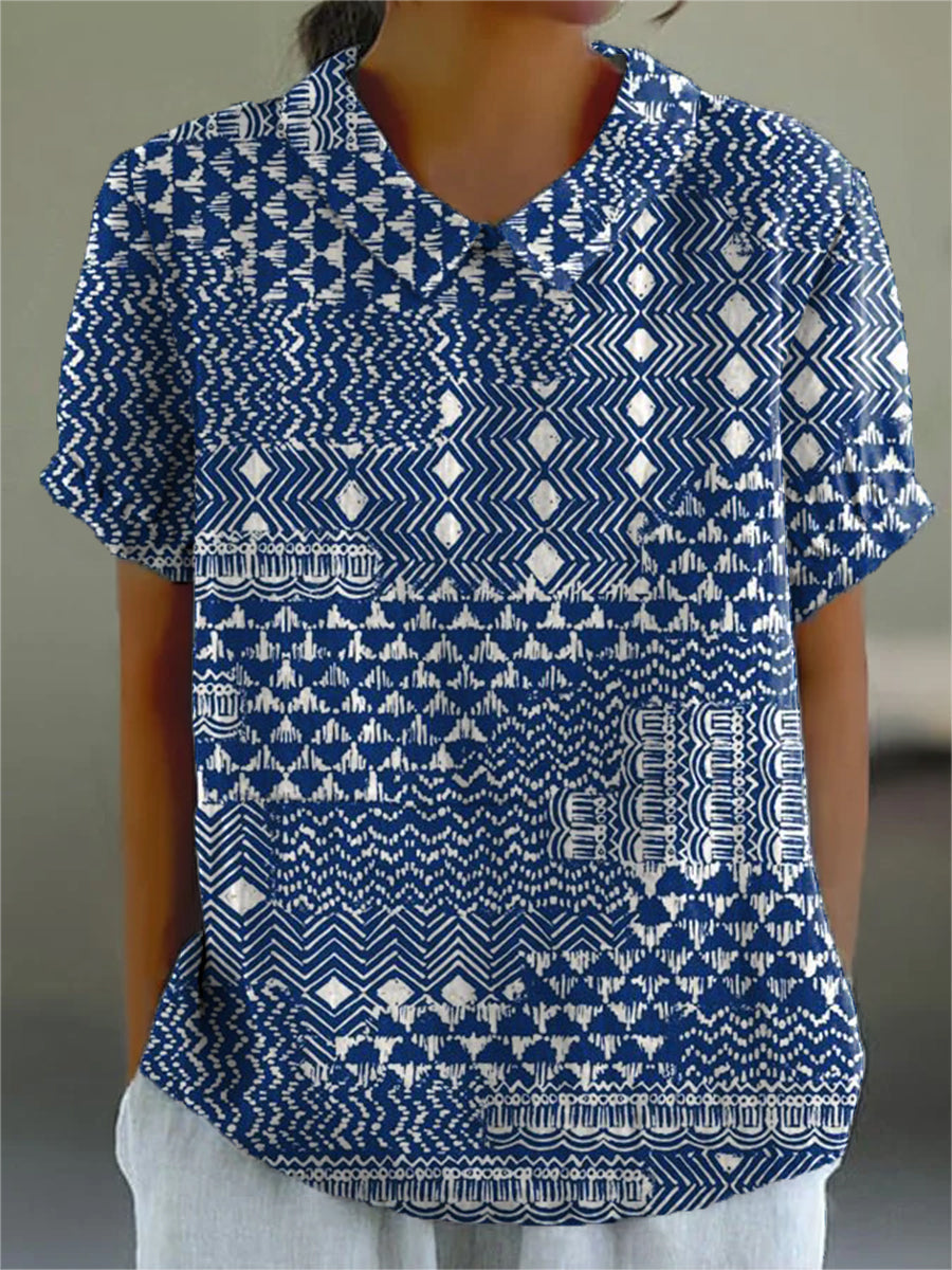 Zara Tribal Print Shirt — front view