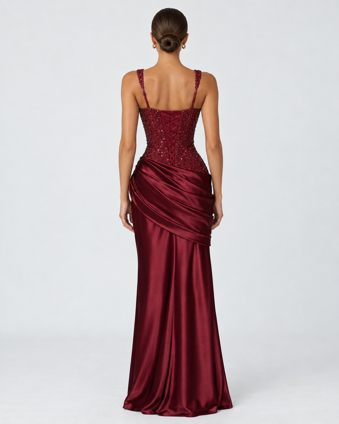 Private Invite Maxi Dress - women's maxi dress, neckline detail