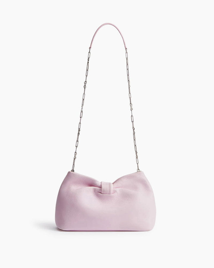 Women's Romantic Date Rose Pink Genuine Leather Bow Bag