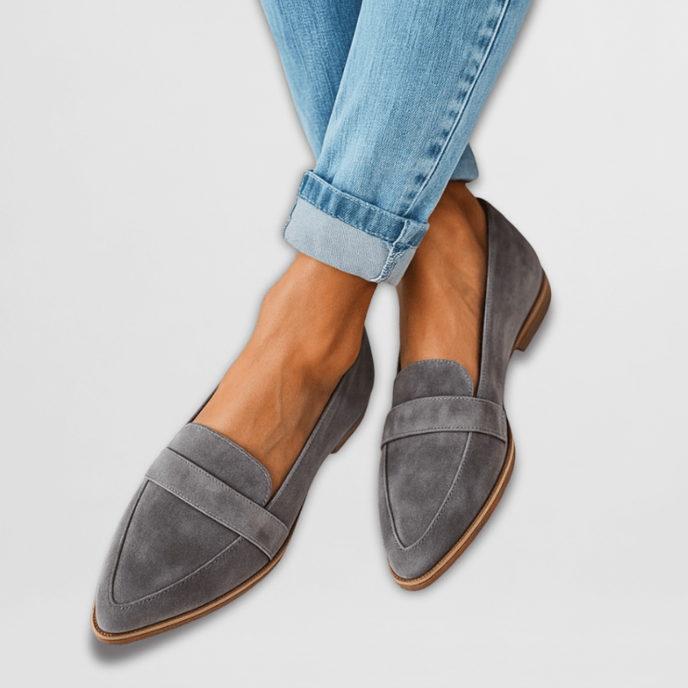 Helen Orthopedic Soft Suede Loafers — side view