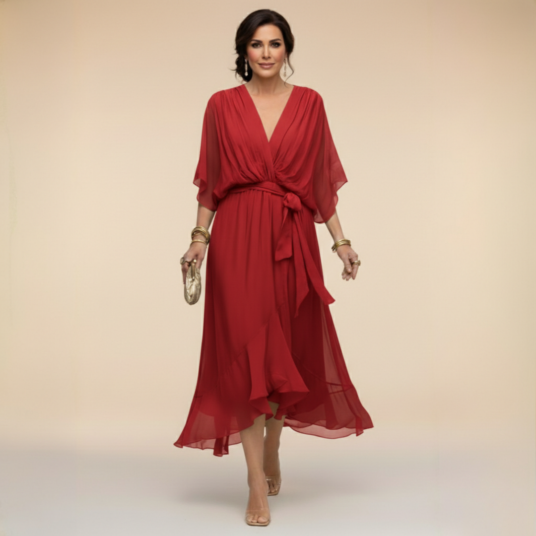 Bella - Flowing V-Neck Silhouette Dress