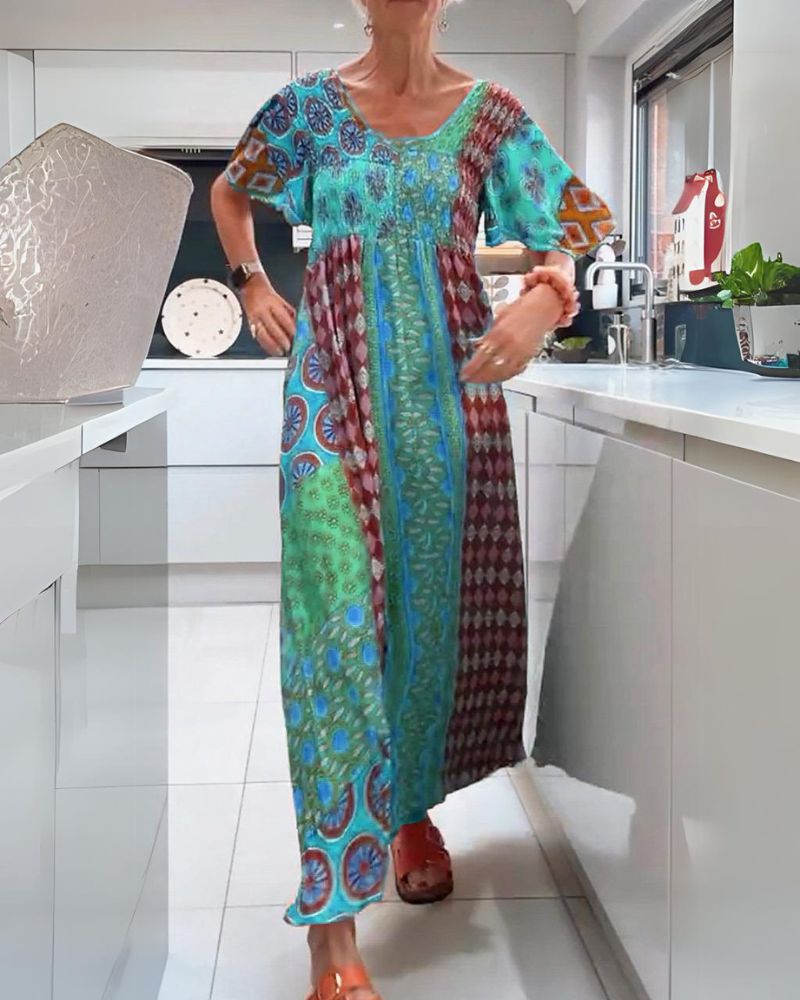 Cindy Boho Summer Dress — back view