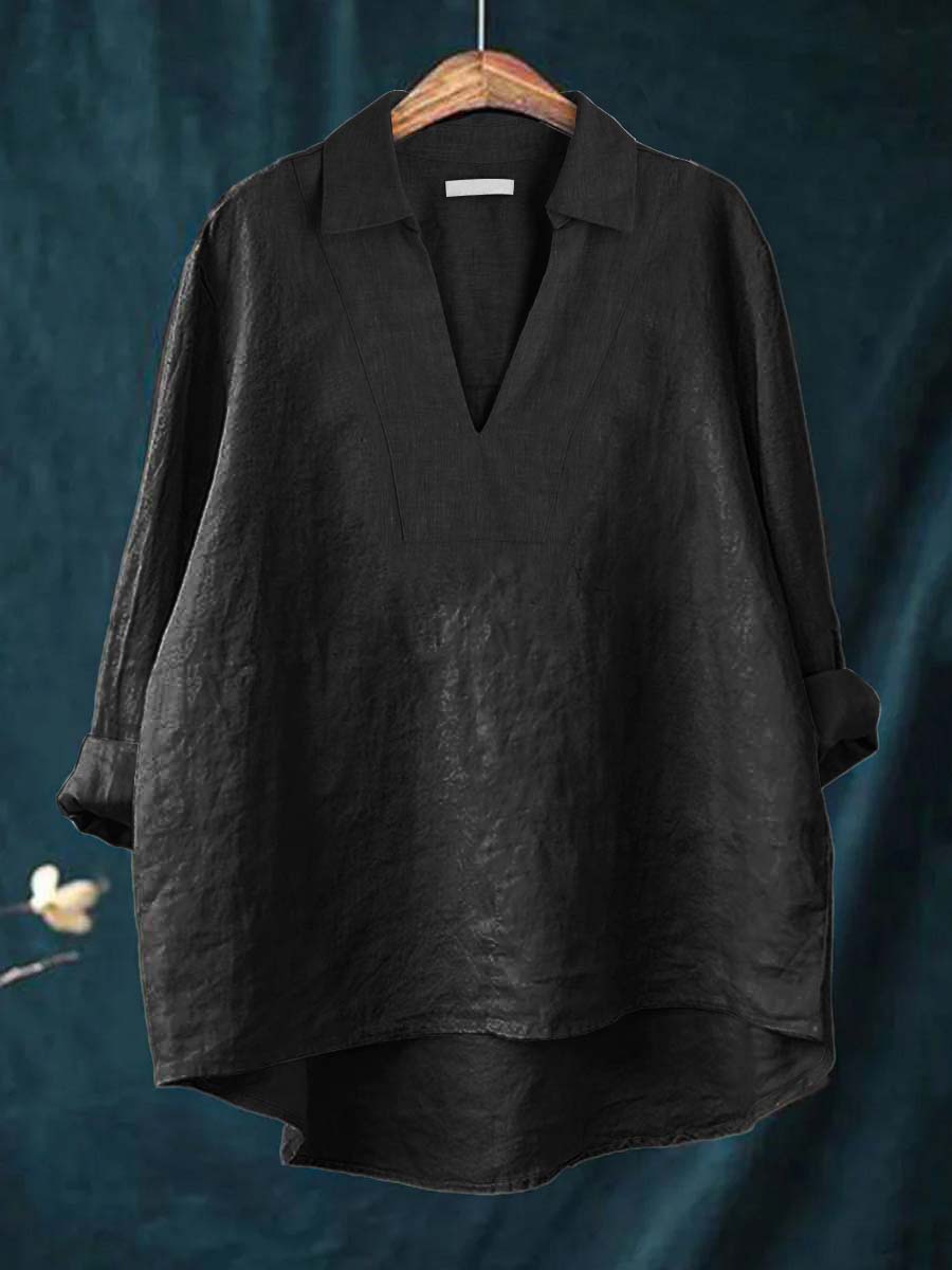 Maria Art Print Blouse — side view