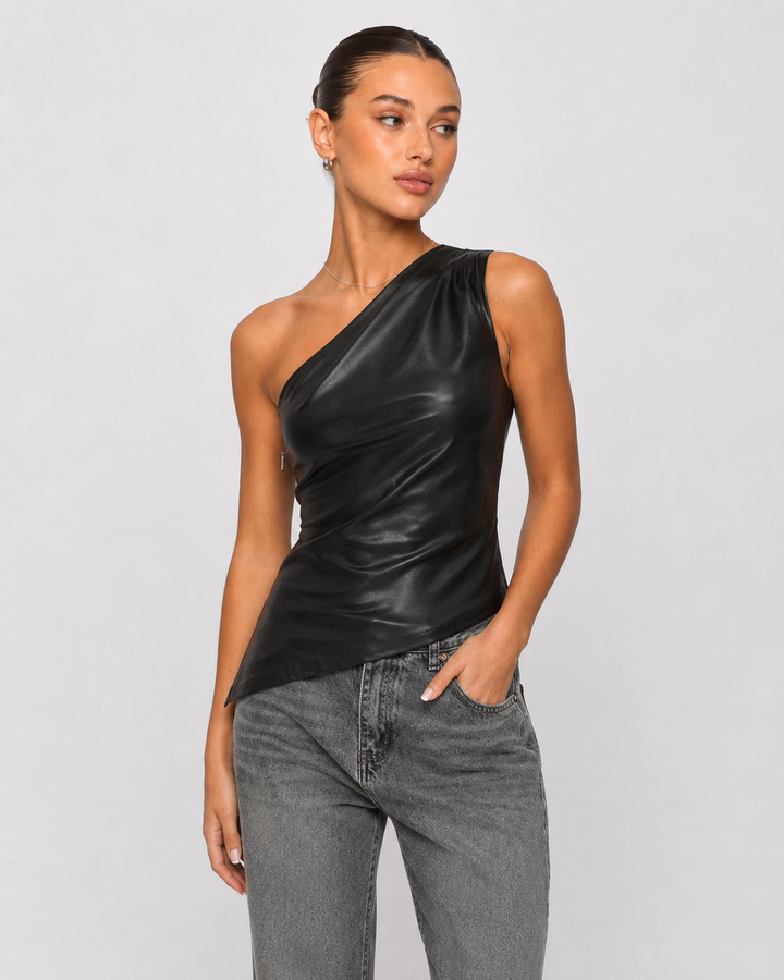 No Rules Leather Top