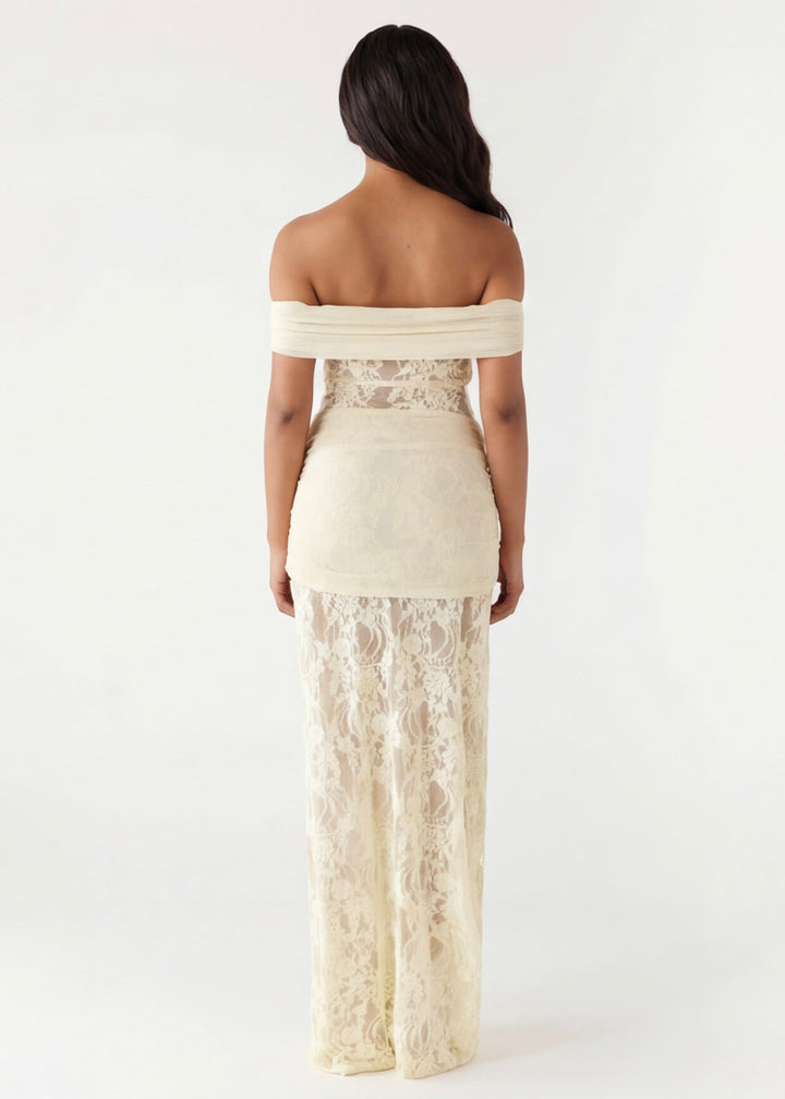 ARIA Lace Gown Maxi - women's gown, hem detail