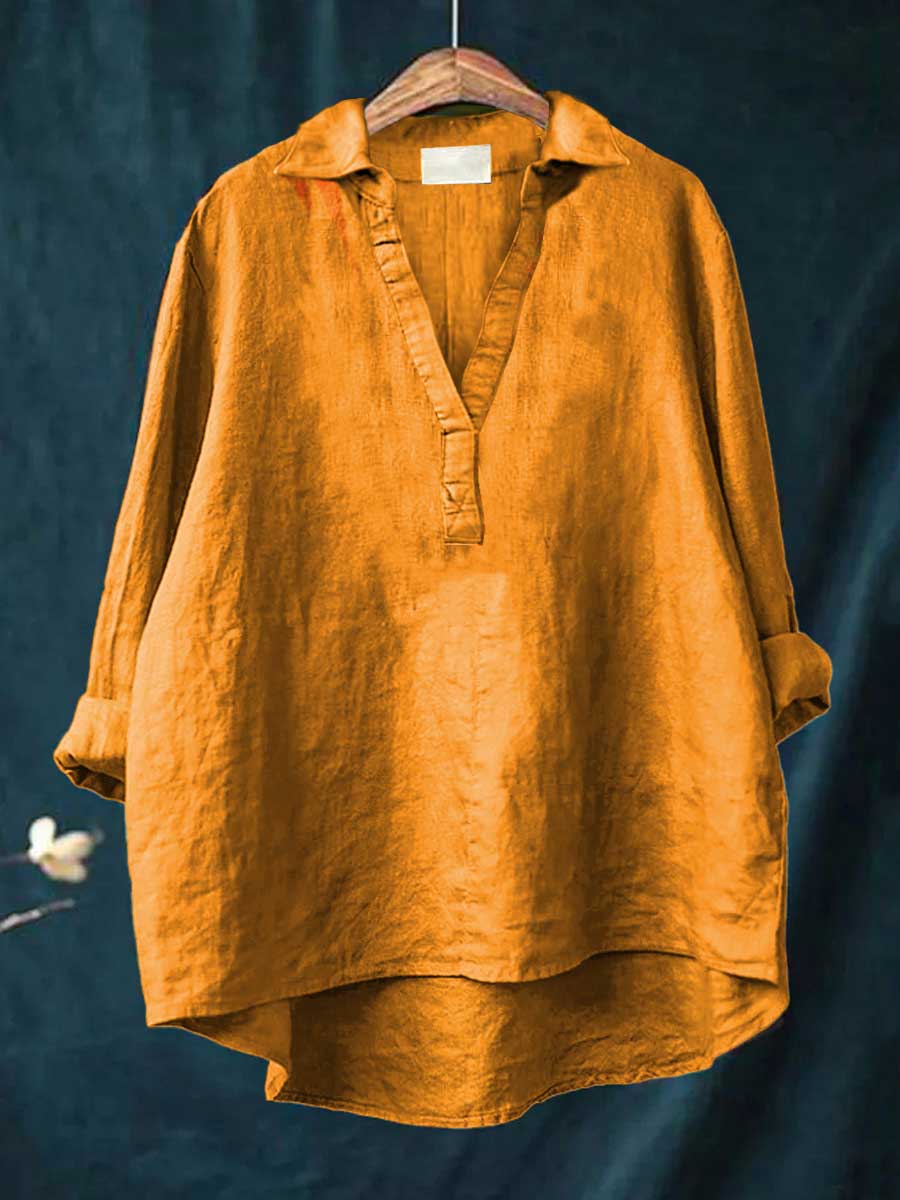 Andrea Art Print Blouse — back view