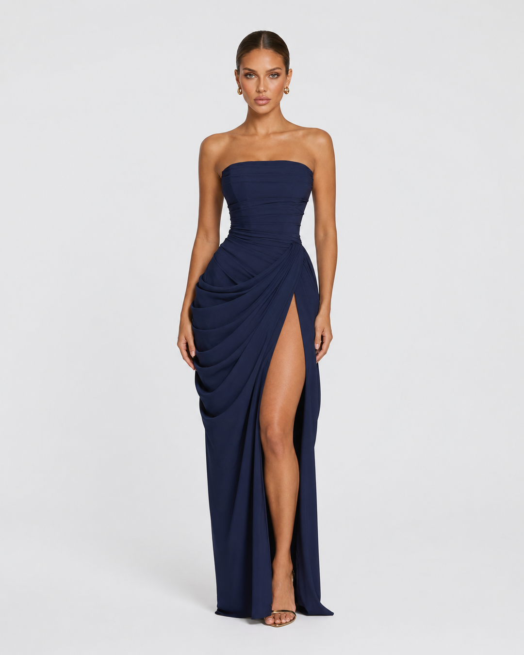 Main Character Drape Gown - women's gown, shoulder detail
