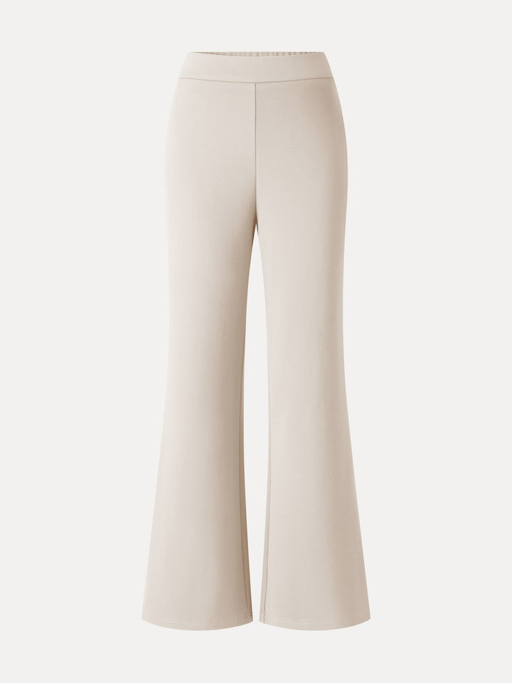 Ponte High-Rise Wide-Leg Pants with Pockets