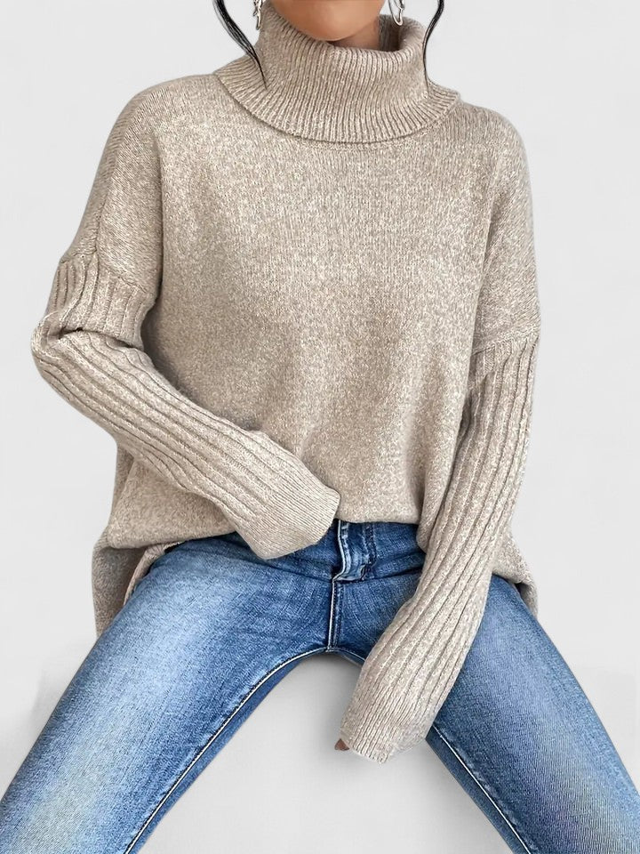 Keiralyss | Women's Oversized Wool Turtleneck Sweater