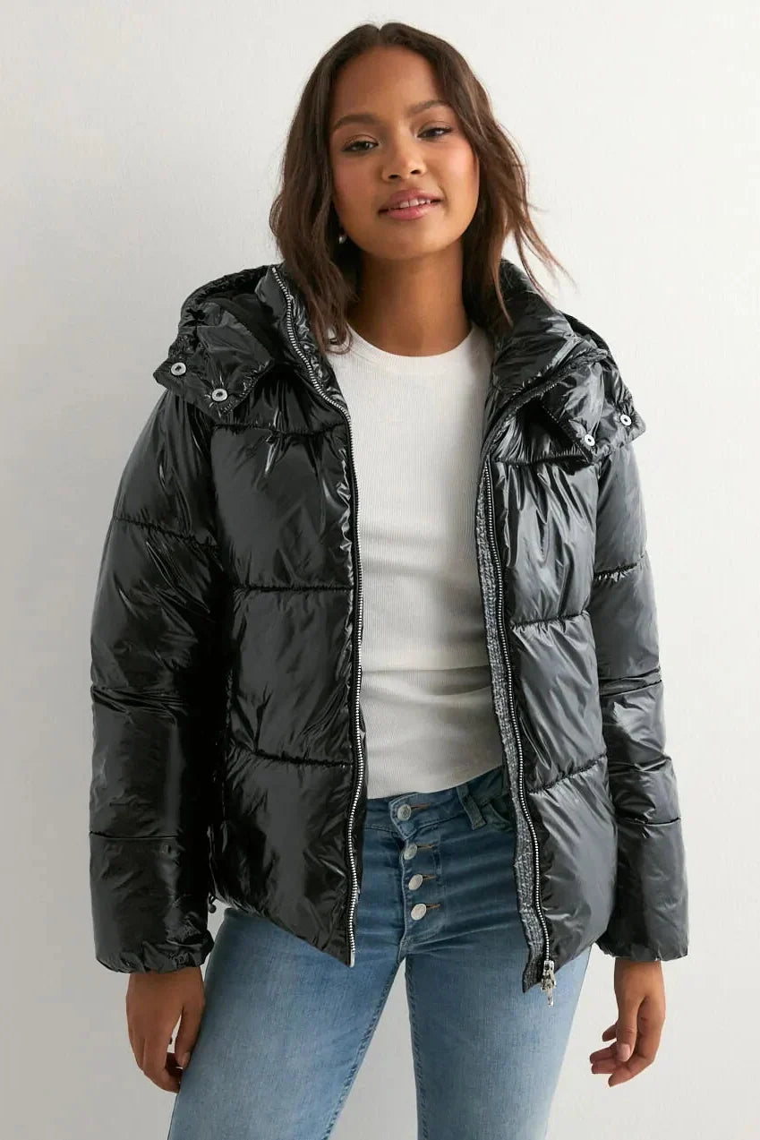 Laura Puffer Jacket — women's coats & jackets, back view