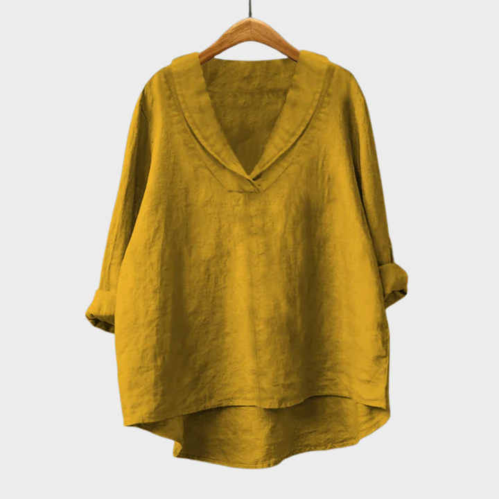Samantha Colourful Summer Blouse — front view