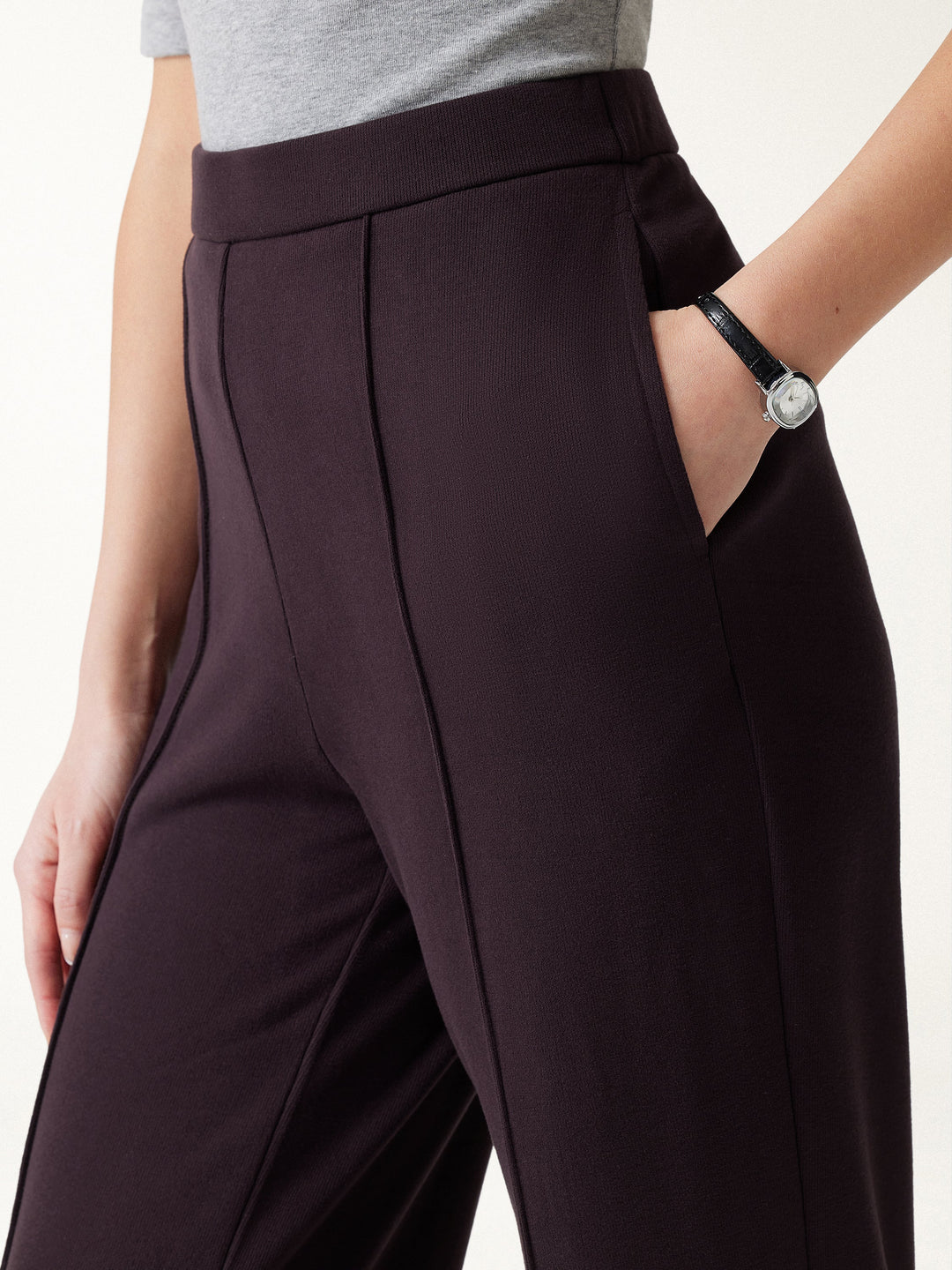 2Pcs Set Friendly Sleeveless Cropped Vest & Mid-Rise Pintuck Pants with Pockets