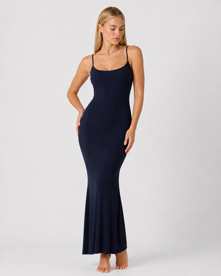 Second Skin Maxi Dress - women's maxi dress, bodice detail