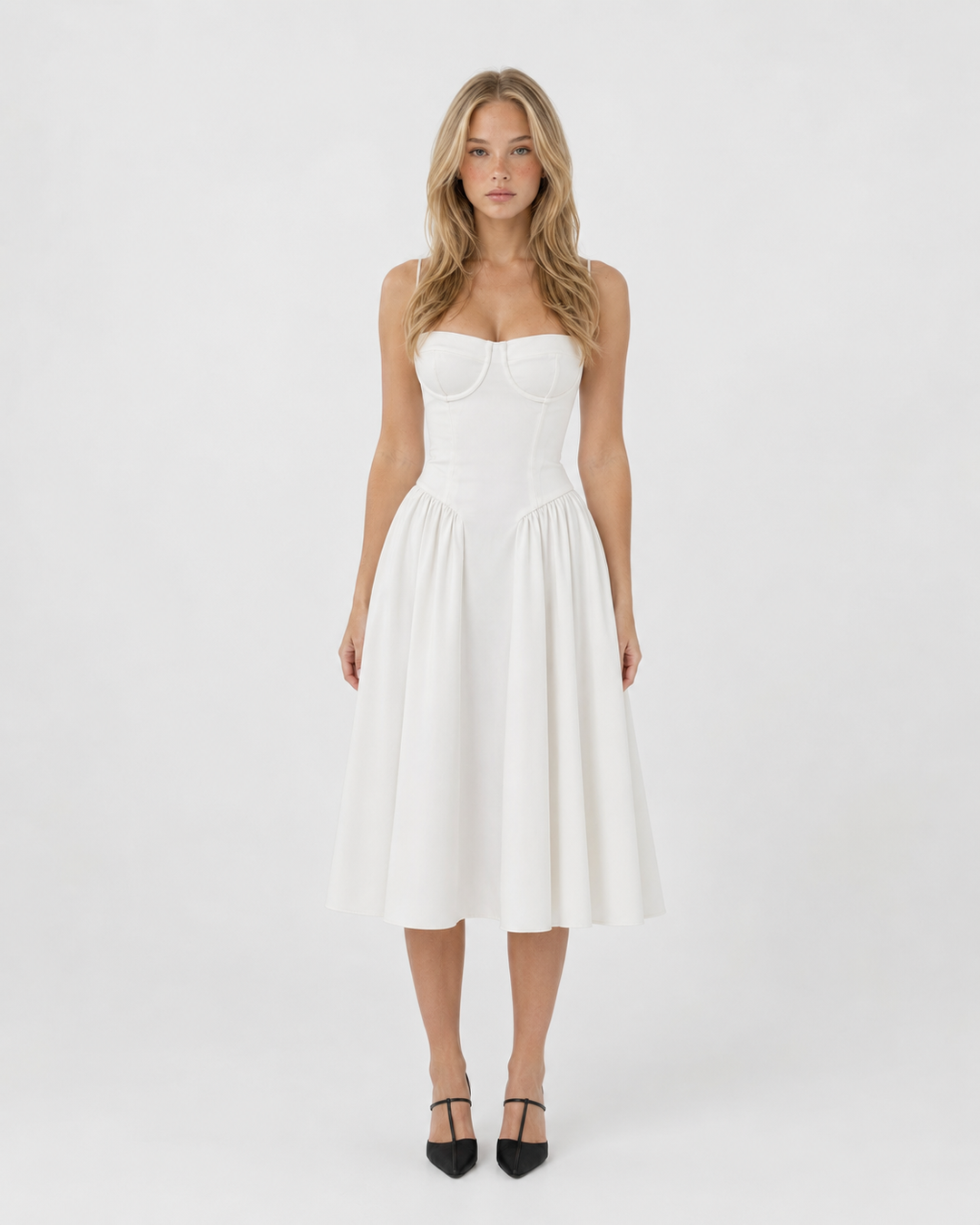 Amour Corset Midi — women's midi dress, shown in an alternative color