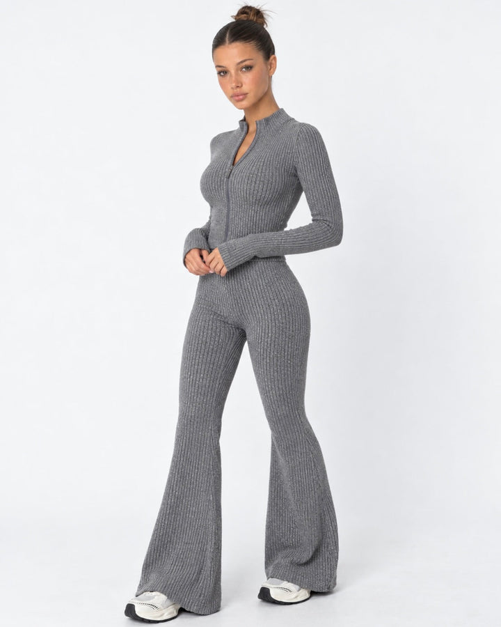 Soft Launch Knit Set — women's knit top, side view