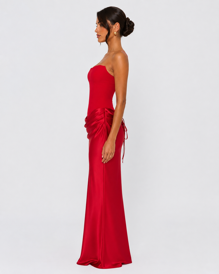 After Midnight Corset Gown — women's dress, detail of the stitching and finish