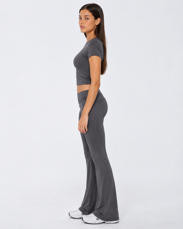 Off Duty Flare Set — women's two-piece set, color option 11