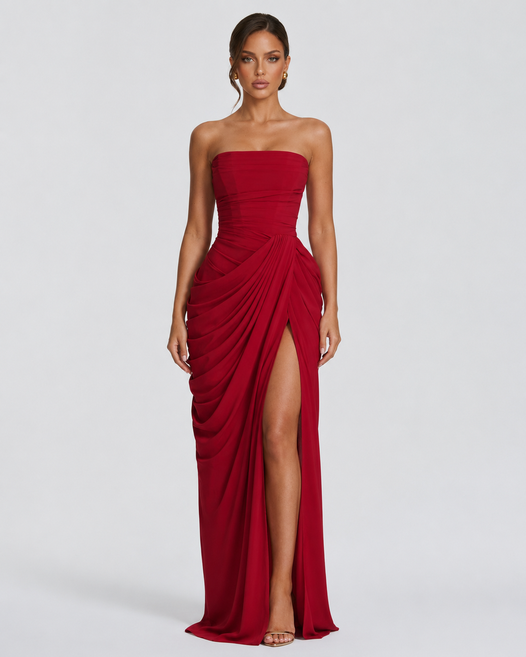 Main Character Drape Gown - women's gown, close-up of the fabric texture