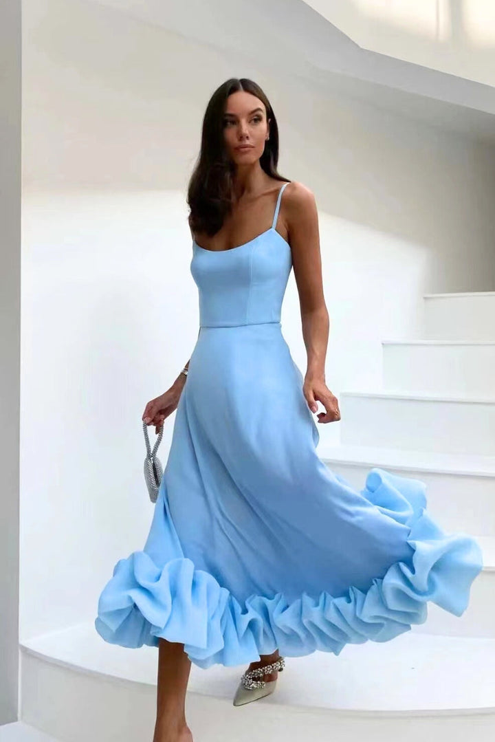 Ruffle Hem Homecoming Dress