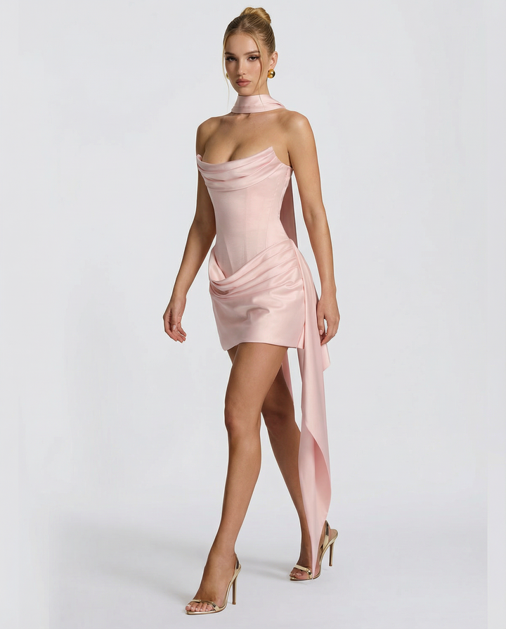 ARIA Blush Hour Mini Dress - women's mini dress, side view