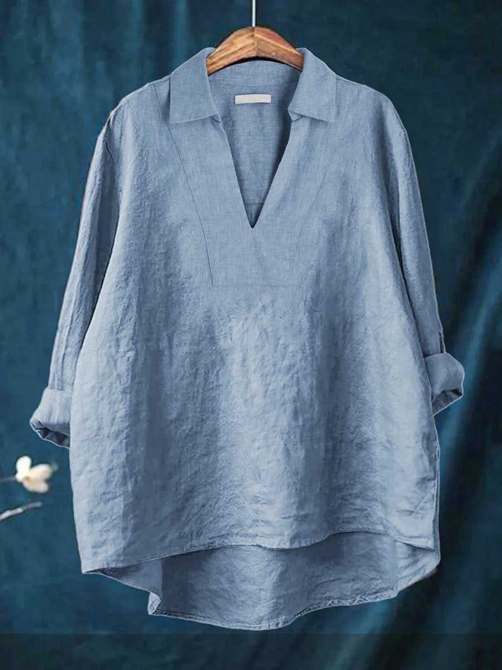 Maria Art Print Blouse — styled view