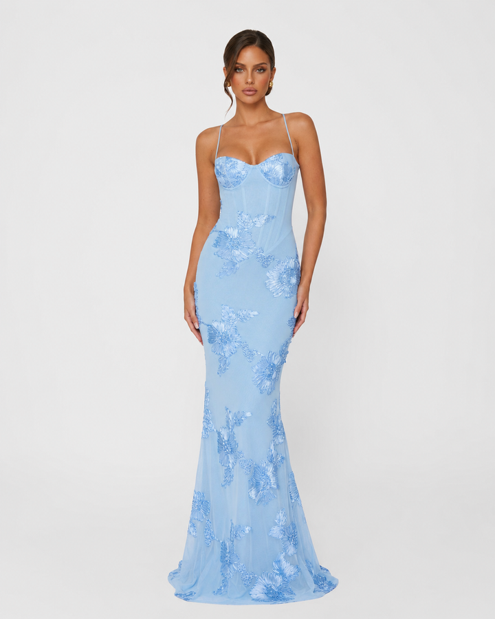 Rosalie Corset Gown - women's gown, fabric detail