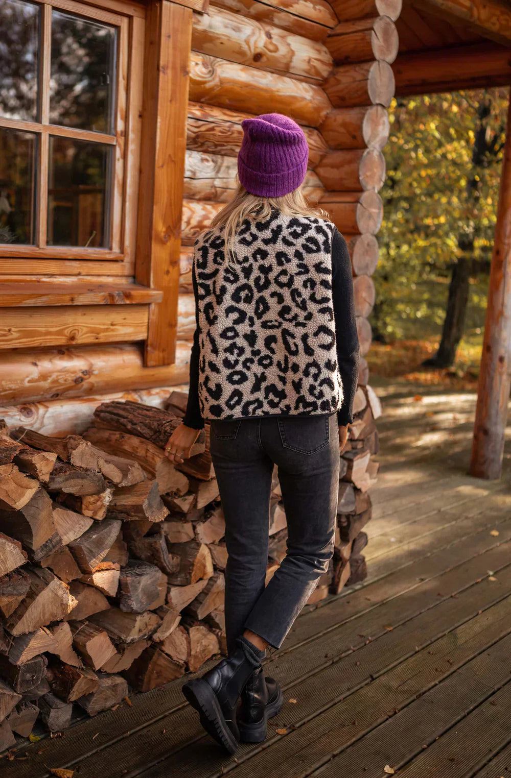 ASTRID Leopard Vest — alternate view