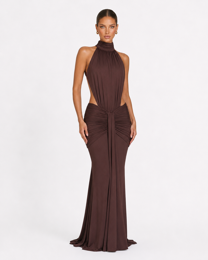 Scarlet Muse Gown — women's evening gown, front view