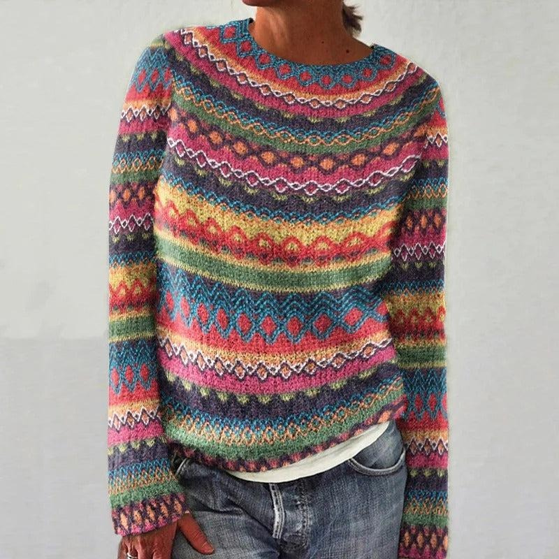 Emily Cozy Retro Sweater — styled view