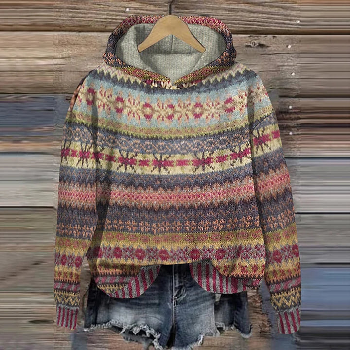 Anja Cozy Ethnic Sweater — back view